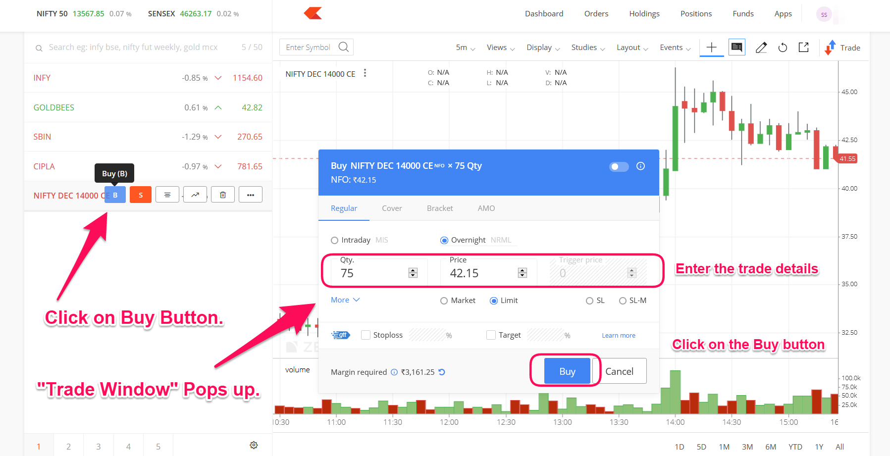 options-trading-in-india-enter-trade-details